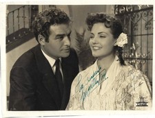 SPANISH ACTORS JORGE MISTRAL & CARMEN SEVILLA, SIGNED VINTAGE PROMOTIONAL PHOTO picture