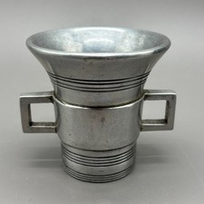 Vintage Stede Pewter Apothecary Mortar Handled Pharmacist Cup Mid Century Modern picture