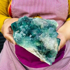 4.92 LB Large Natural Green Fluorite Crystal Cluster Healing Specimen 4135 picture