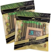 King Palm | Mini | Natural | Prerolled Palm Leafs | 2 Packs of 25 Each = 50Rolls picture
