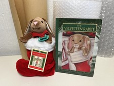The Velveteen Rabbit Christmas Stocking by Margery Williams 80s NWT W/Book ,Ted picture