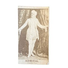 Atq Tobacciana Real Photo Trade Card 1890s French Dressed Man Admiral Cigarette picture