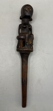 Vintage Congo Songye Luba Figural Divination Staff Sceptre Carved Wood 10