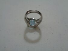 Beautiful Vintage Silver Tone Ring With Unusual Stone Size 6-1/4 Pretty AS IS picture