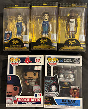 Funko Pop Vinyl Mixed Lot 5: Gold NBA LaMelo Ball, Zion; MLB Betts; DC Batman picture