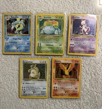 Vintage WOTC HOLO Job Lot 5x cards Base Set Venusaur Mewtwo Gyarados picture