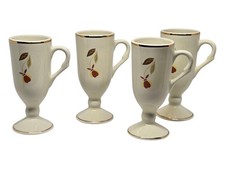Autumn Leaf - 4 Espresso Coffee Cups  -  NALCC 1998 - Hall China Jewel Tea picture