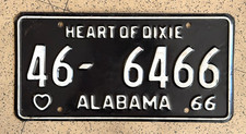 1966 ALABAMA license plate — MACON CO — ORIGINAL SUPER antique vintage car tag picture