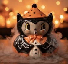 Johanna Parker Vampire Bat Halloween Sugar Pot Canister picture