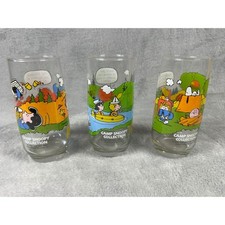 Vintage 1983 McDonald's Camp Snoopy Peanuts Glasses Set of 3 Charlie Brown picture