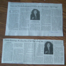 Christy Knowings Obituaries - N.Y. Times, L.A.Times - Star of All That -Aug 2026 picture
