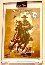CLINT EASTWOOD TRUE 1/1 WILD CARD MATTE METAL BRUSHED OIL ART - leaf pop century picture