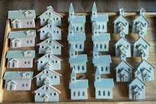 Rare Vintage Martha Stewart (By Mail?) Snow Village Ornament Lot Of 25 picture