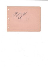 ACTRESS VIRGINIA O BRIAN  AUTOGRAPH ON ALBUM PAGE  picture