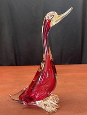 Vintage Italian Opalascent Murano Duck Goose Bird Art Glass by Alfredo Barbin picture