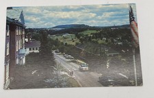 Vtg Oneonta NY Postcard Airel View from Hartwick College on Oyaron Hill 1950s picture