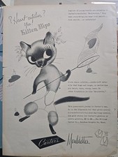 1944 Carter's Mouldettes Pantie Girdle Kitten Hips Butterfly Net Vintage Ad  picture