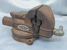 Vintage Dunlap 5244 Swivel Bench Vise Made in USA Cast Iron Steel Tool picture