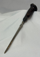 1887 Berry Bros Varnish Letter Opener Detroit Victorian Sterling Silver & Antler picture