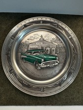 1957 Green Bel Air Pewter Plate #3 - Bradford Exchange Rare picture