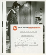 1969 Pair of ABC TV Original Press Photos Jerry Lewis Tony Curtis Boeing-Boeing picture