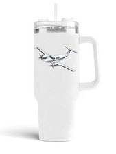 Beechcraft King Air F90 Stainless Steel Quencher Tumbler - 40oz. picture