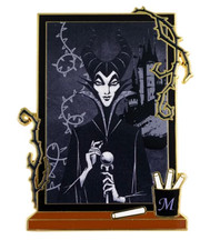 PRESALE Disney PALM Maleficent Villains in Chalk Pink a la Mode Jumbo Pin LE 500 picture