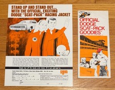 1968/1969 DODGE SCAT PACK Goodies/Racing Jacket ORDER FORMS Brochure R/T/GTS picture