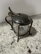 Vtg Christofle Silver Plated Mustard Jar, .5lb, 3.7x4in - 1581567 picture