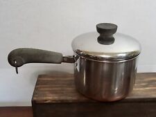VTG  1801 Revere Ware 1.5 QT Sauce Pan Pot Copper Clad Bottom w/Lid picture