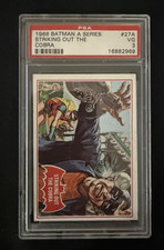 1966 A & BC BATMAN SER A #27A STRIKING OUT THE COBRA VINTAGE   GRADED PSA 3 picture