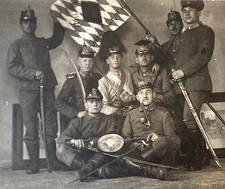 ORIGINAL  FREIKORPS VON EPP BAVARIAN MACHINE GUN CORPS MUNICH 1920 PHOTOGRAPH picture