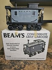 Vintage Jim Beam's Confederate Gray Caboose EMPTY Whiskey Train Decanter w/ Box picture