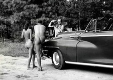 Classic Collection Page 81 Nudists having picture taken by car May- Old Photo picture
