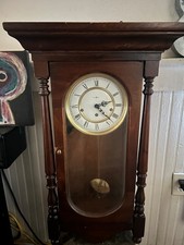 Vintage 1970s Howard Miller Wall Clock W/ Triple Chime & Key Tested 612-432 picture