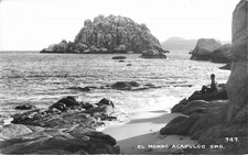RPPC El Morro Acapulco Mexico 1950 Postcard Vintage Beach Scene picture