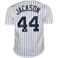 Reggie Jackson Autographed New York (Pinstripe #44) Custom Jersey - JSA picture