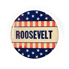 Vintage Roosevelt FDR President Campaign Button Political Pinback Pin Election picture