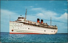 The Georgian Bay Line Sister Ships, S.S. North & South American--Postcard R381 picture