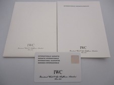 IWC Open/Blank 2-Year Watch Guarantee Card Book & Microfiber Cloth New-Old-Stock picture