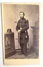 1860S PHOTO CIVIL WAR CAVALRY OFFICER ARMED SWORD FRIEND OF MAJ GRANGER TROY NY picture