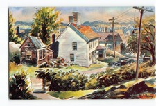 Marblehead MA Vintage Postcard Barnegat And Harbor From Old Burial Hill picture