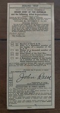 Rare 1929 Grand Army of the Republic Identification Convention Certificate picture