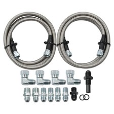 6AN 70in Braided Trans Cooler Hose GM Chevy Ford 4L80E 4L60E T350 72'' picture