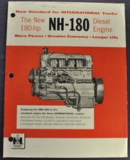 1958 International NH-180 Diesel Truck Engine Brochure Sheet Excellent Original picture