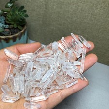 60+pcs Top Natural quartz crystal Wand pieces original points Specimen 84g A5435 picture