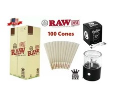 RAW organic KING size pre rolled cone AUTHENTIC + Rechargeable  Herb Grinder picture
