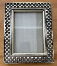 Handcrafted Frame Silverplate 5 X 7 Picture Mosaic Rustic Patina picture