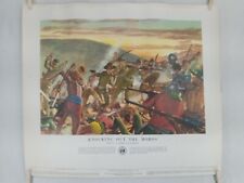 1953 Print of the 1913 Knocking Out The Moros US Army Poster 24x20  No. 21-48 picture