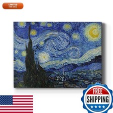 Renditions Gallery Starry Night Van Gogh Canvas Print 36x48 Ready to Hang picture